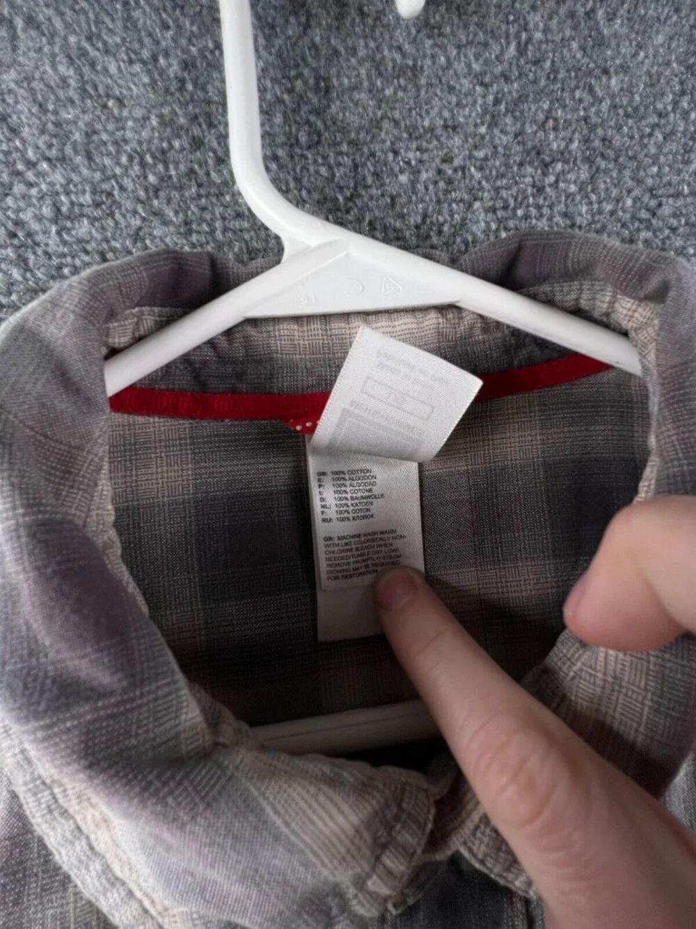The North Face Button Up Shirt Mens Large Long Sleeve Gray Plaid Fade Cotton